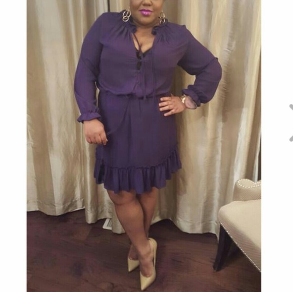 Purple Ruffle Dress - Picture 6 of 8